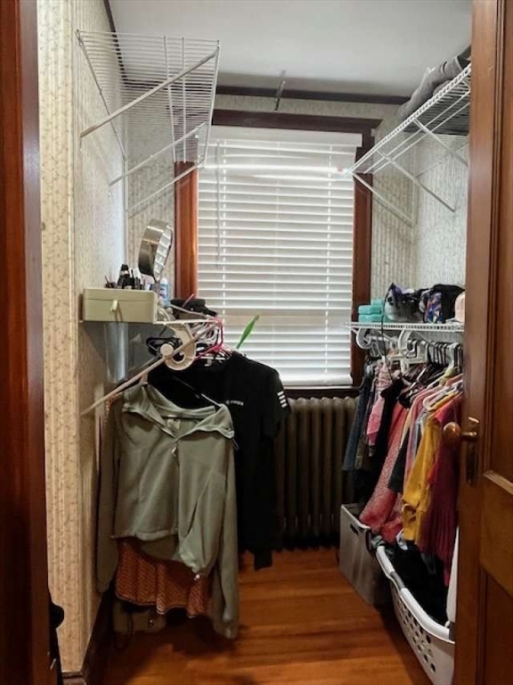 43 Loring Road Winthrop, MA 02152 - Photo 18 of 21 a view of walk in closet with clothes and shoes