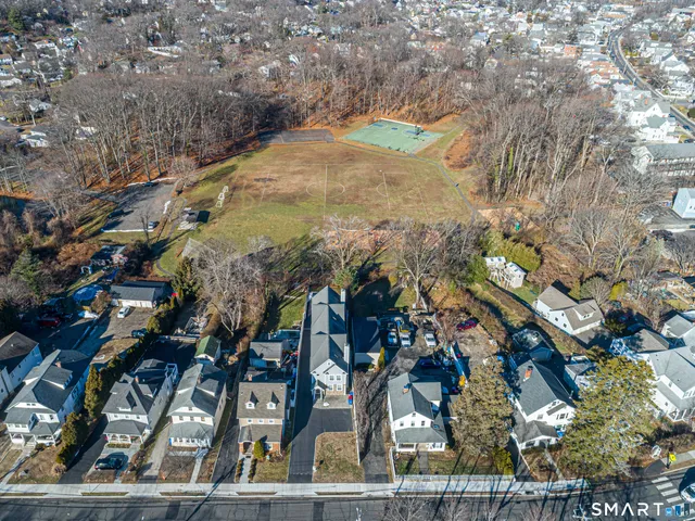 an aerial view of multiple house