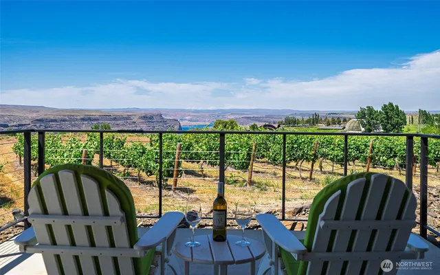 a view of balcony with furniture and outdoor space