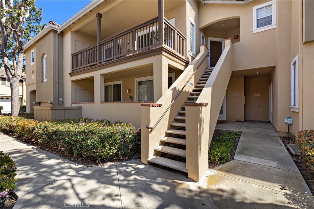 a view of a big building with many windows