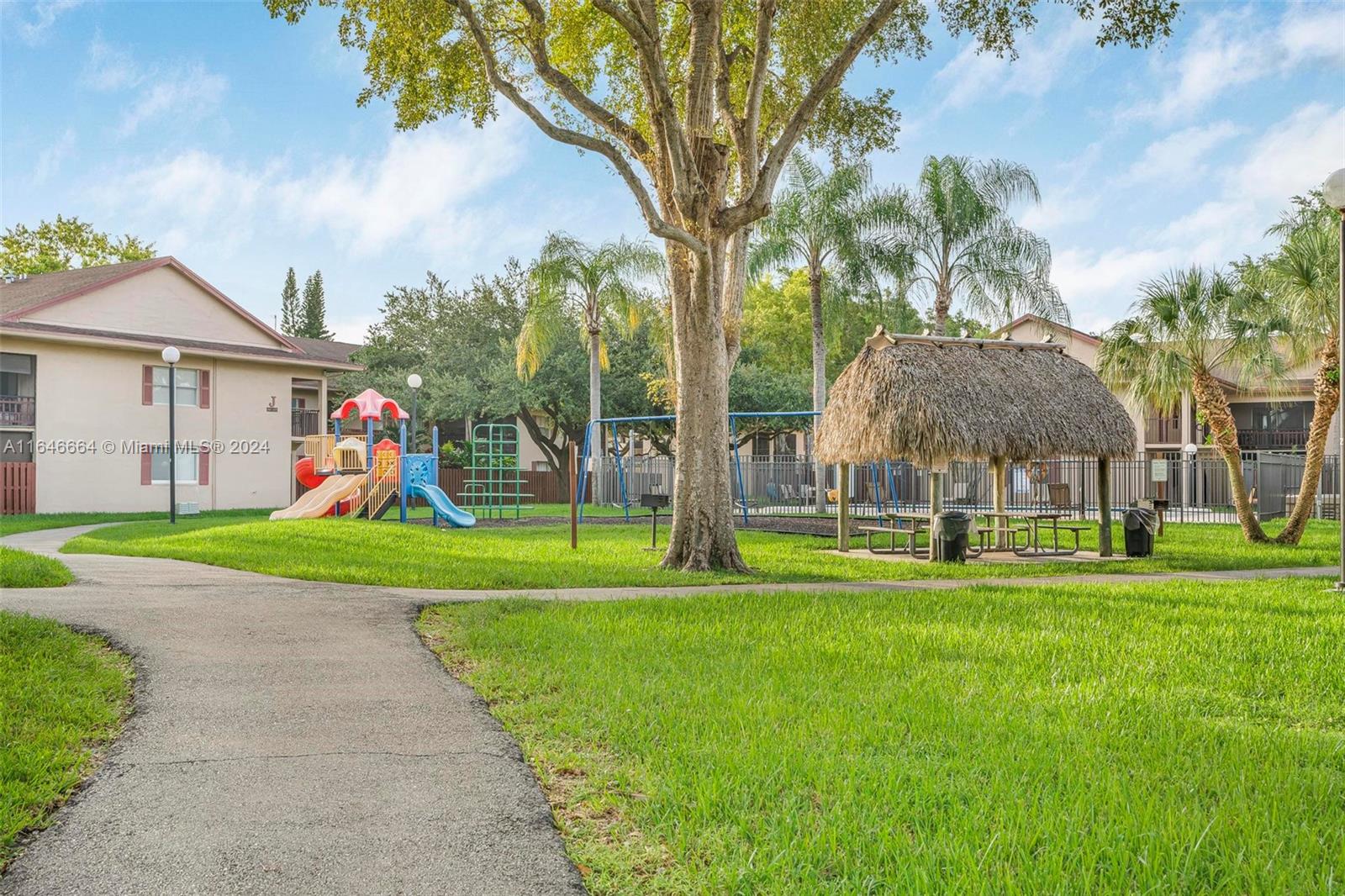 11249 Southwest 88th Street, Unit 203G Miami, FL 33173 - Photo 27 of 37 a view of a park with large trees and a big yard