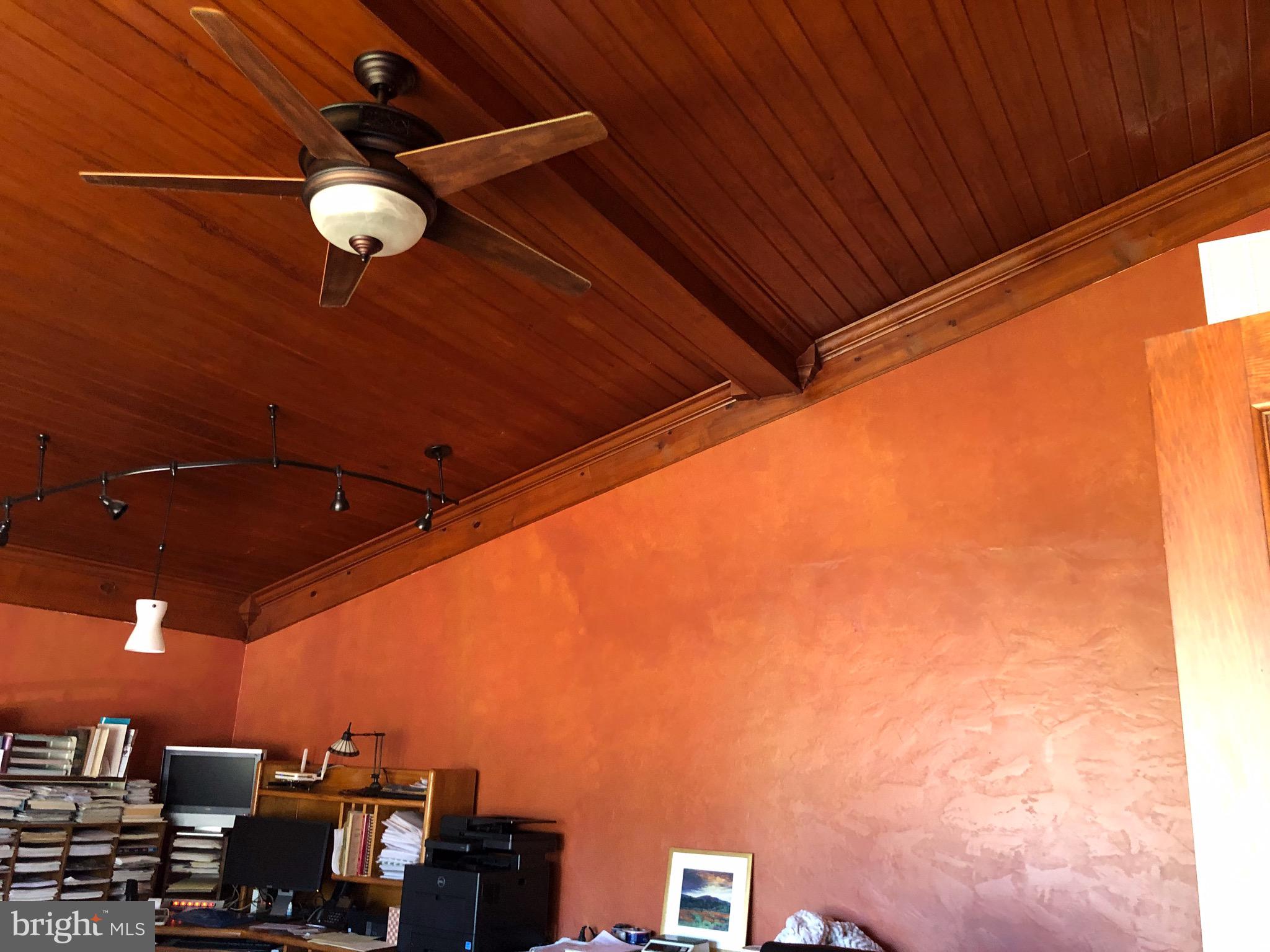 882 Scrabble Road Castleton, VA 22716 - Photo 15 of 17 High wood ceiling in main floor office