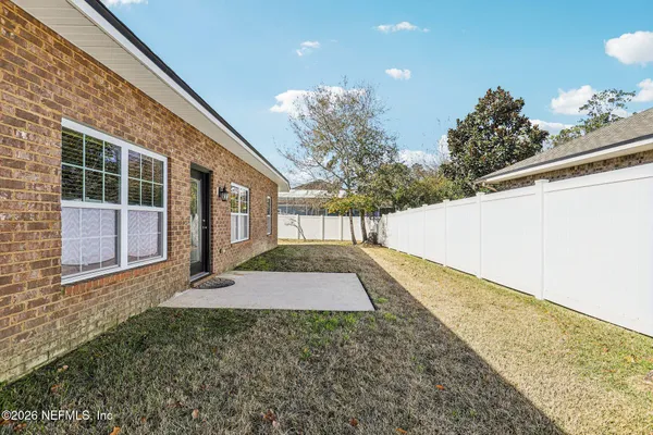 a backyard of a house