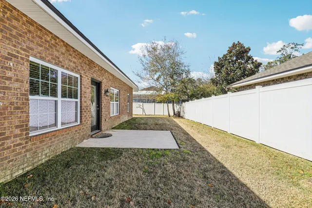 a backyard of a house