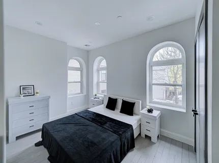 a utility room with washing machine