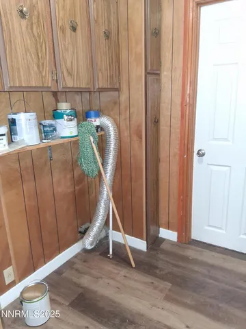 a room with a door and a window