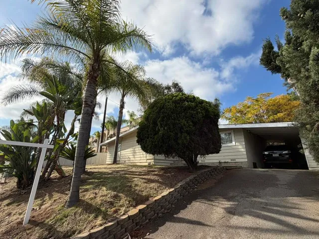 a view of a house with a patio