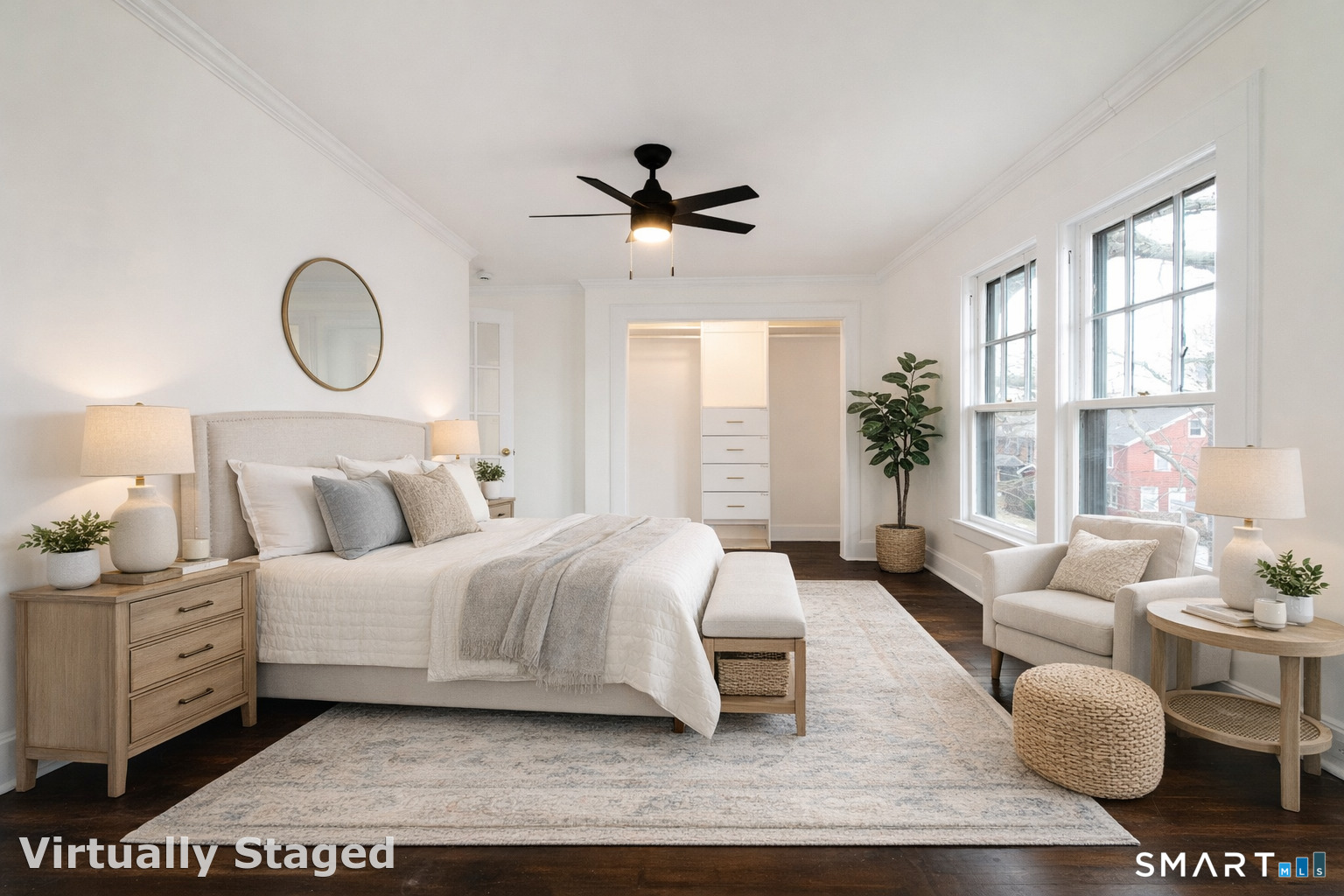 33 Julian Terrace Norwich, CT 06360 - Photo 18 of 36 a spacious bedroom with a bed a chandelier and windows