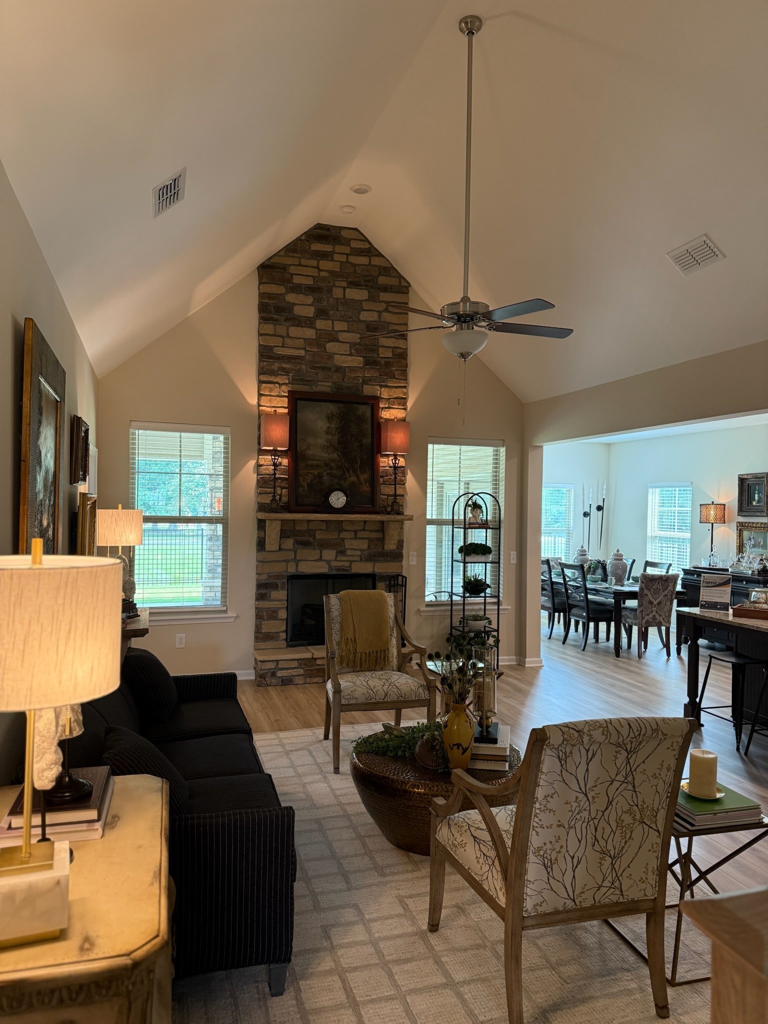 39 Stillwater Way Tullahoma, TN 37388 - Photo 4 of 10 a living room with fireplace furniture and a wooden floor