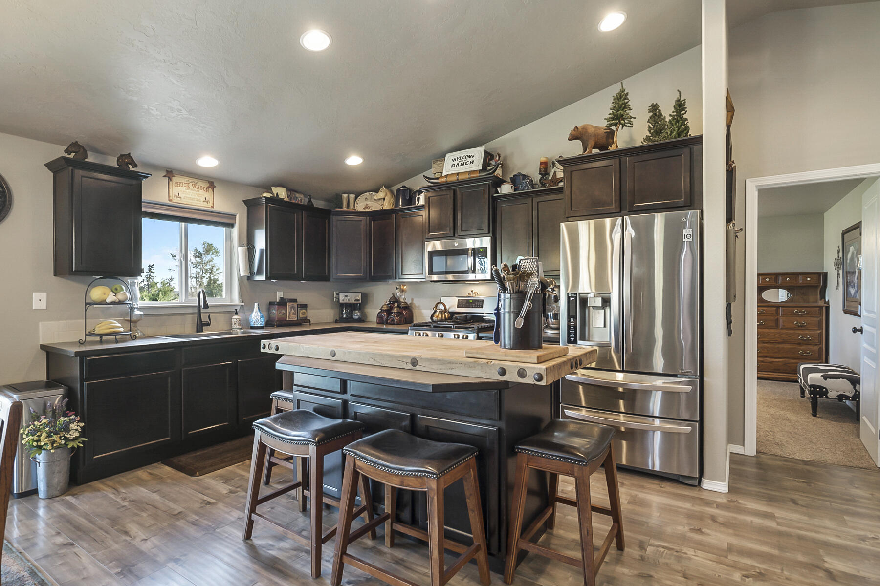 67140 Harrington Loop Road Bend, OR 97703 - Photo 9 of 37 Nice Kitchen with dark alder cabinets