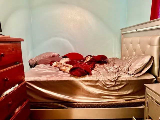 a bathroom with a sink and mirror