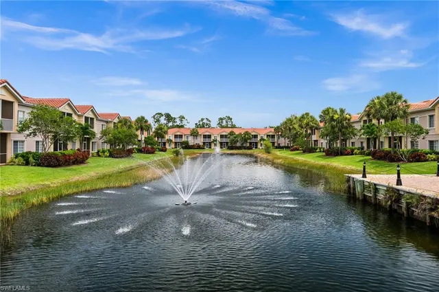 a view of a swimming pool with a garden