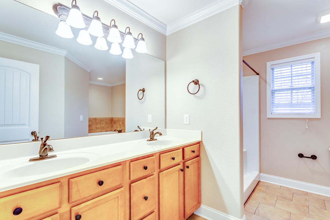 6067 Whisper Ridge Lane Corryton, TN 37721 - Photo 20 of 35 a bathroom with a sink vanity and a mirror
