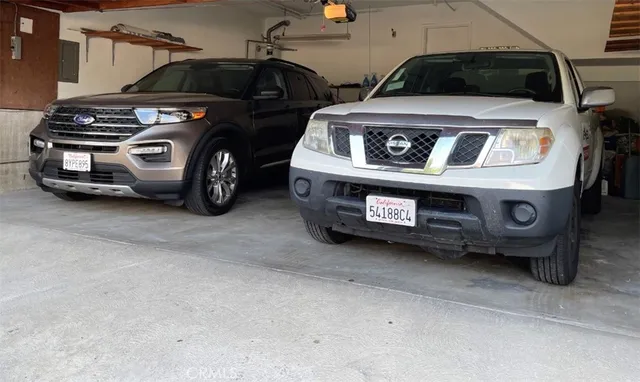 a car parked in garage