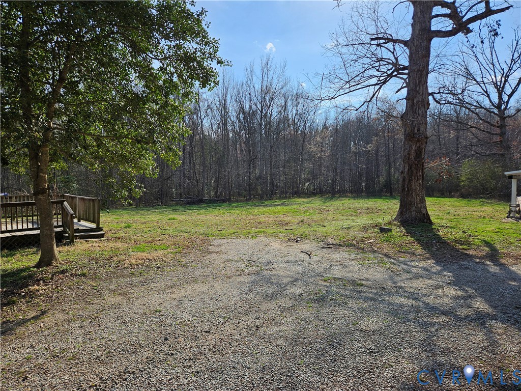 10030 Cheathams Road Amelia Court House, VA 23002 - Photo 22 of 23 a view of a backyard with a tree