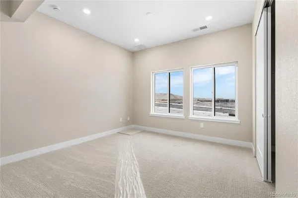 an empty room with a window
