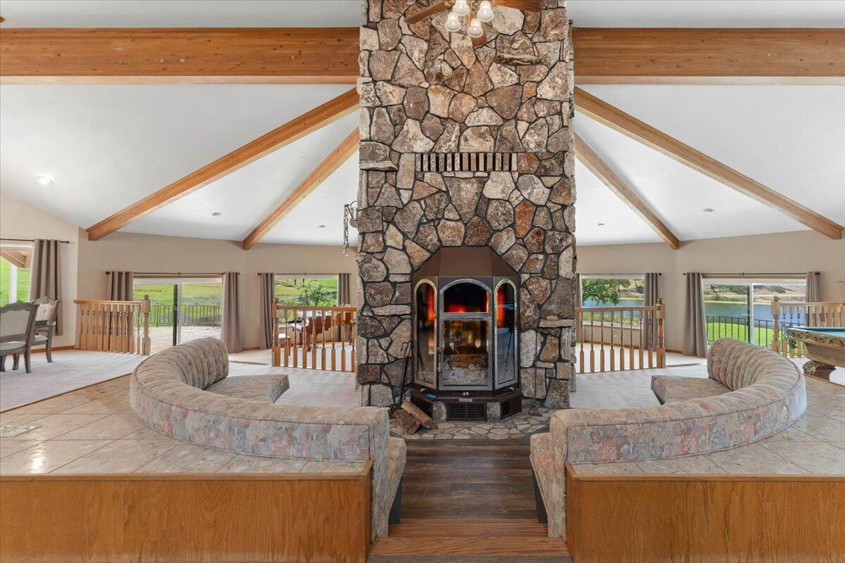 26602 Snider Ranch Road Oak Run, CA 96069 - Photo 24 of 97 a living room with furniture and a wooden floor