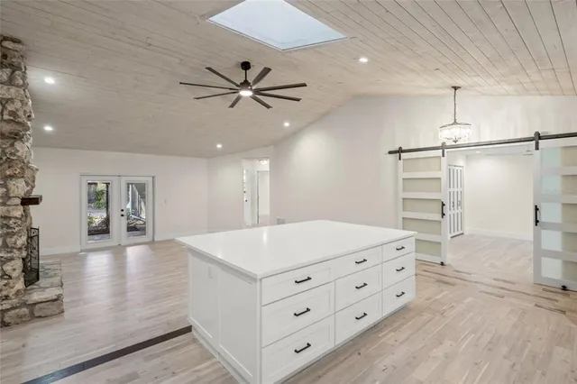 a very nice looking room with a chandelier