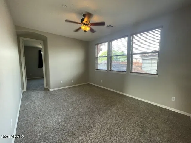 an empty room with a window