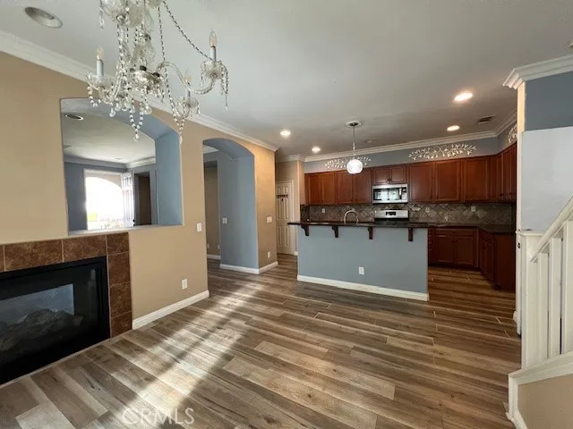 a view of a kitchen with a sink and a kitchen