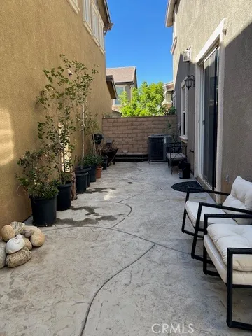 a backyard of a house