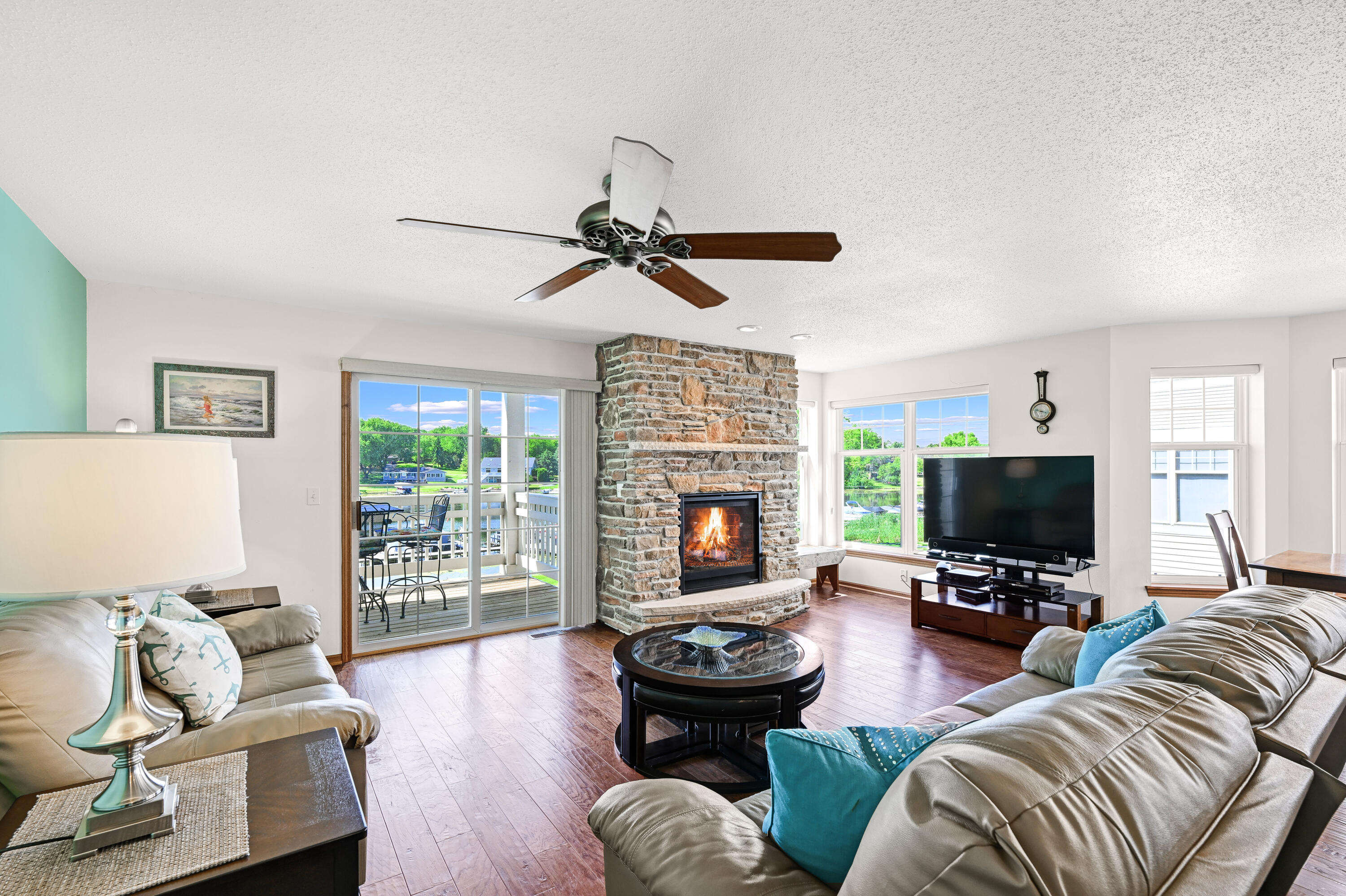 2138 Landings Lane Delavan, WI 53115 - Photo 10 of 43 Eye Catching Stone Fireplace