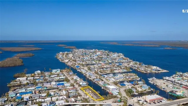 a view of a city and ocean view