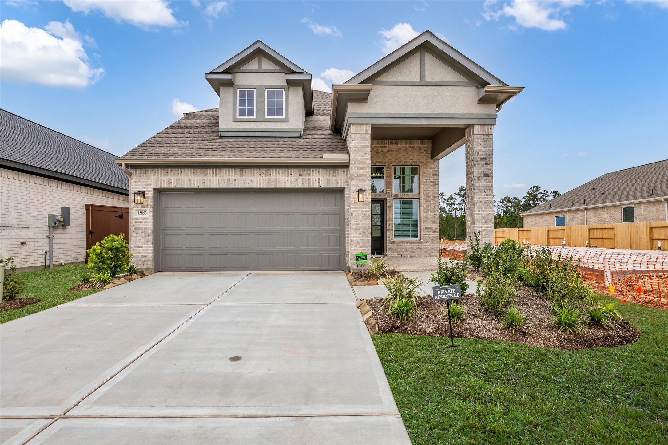 Welcome to this Newly built Home in the Evergreen Community. 
Features include Brick and Stucco Exterior, Large front porch entry. Architectural details throughout. Come inside and take a tour.