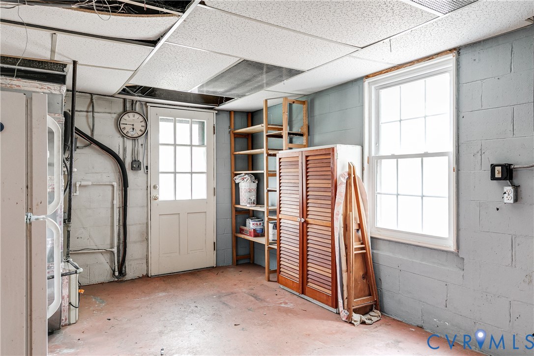 7402 Three Chopt Road Richmond, VA 23226 - Photo 23 of 25 Unfinished Utility Room with HVAC and Laundry Hook