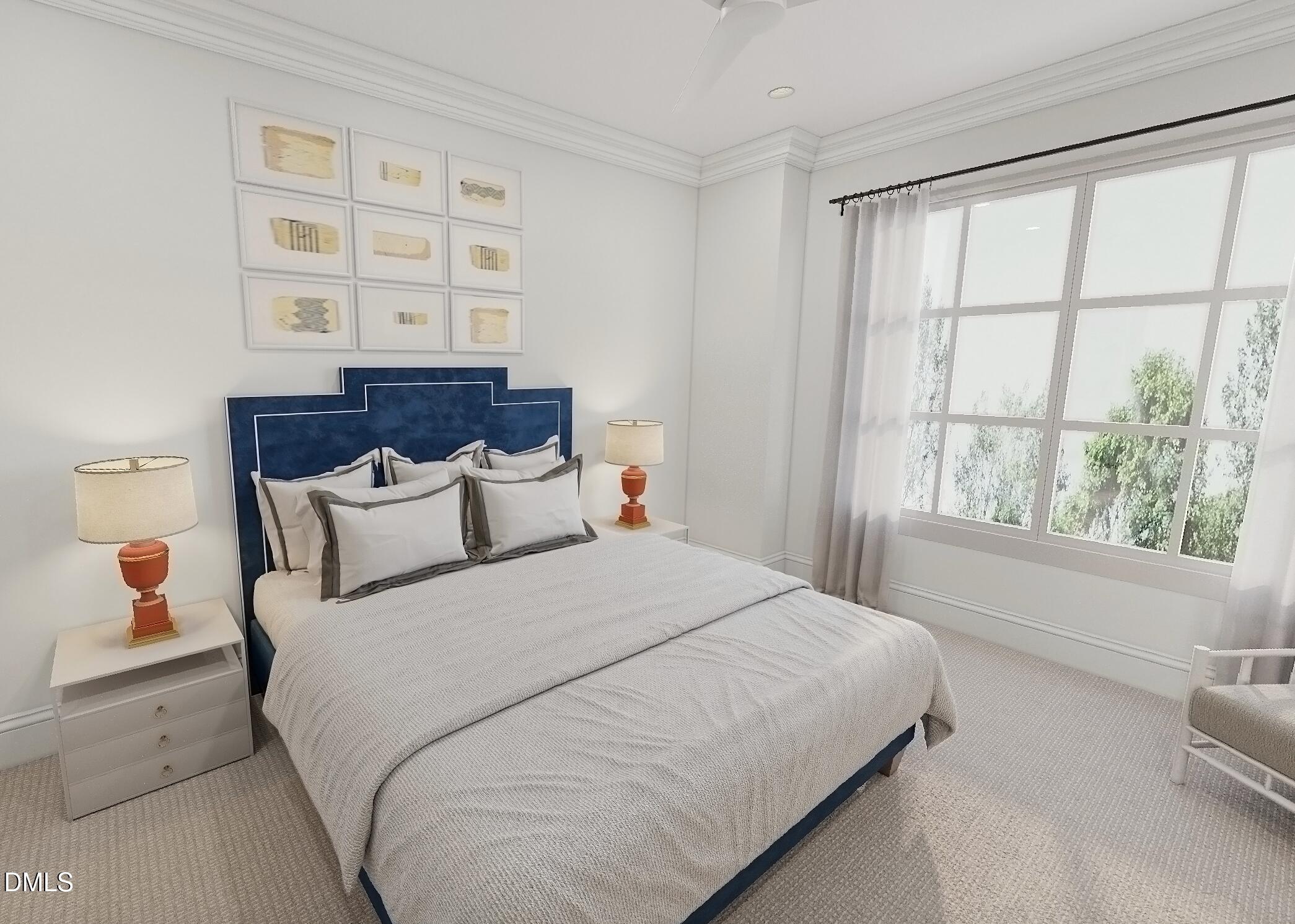 1323 Chester Road Raleigh, NC 27608 - Photo 12 of 20 a large bed sitting in a bedroom next to a window