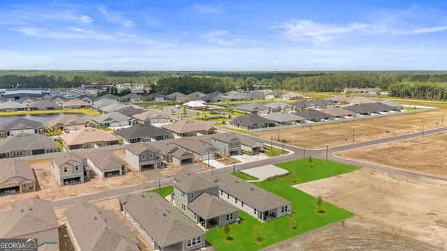 a house view with a garden space