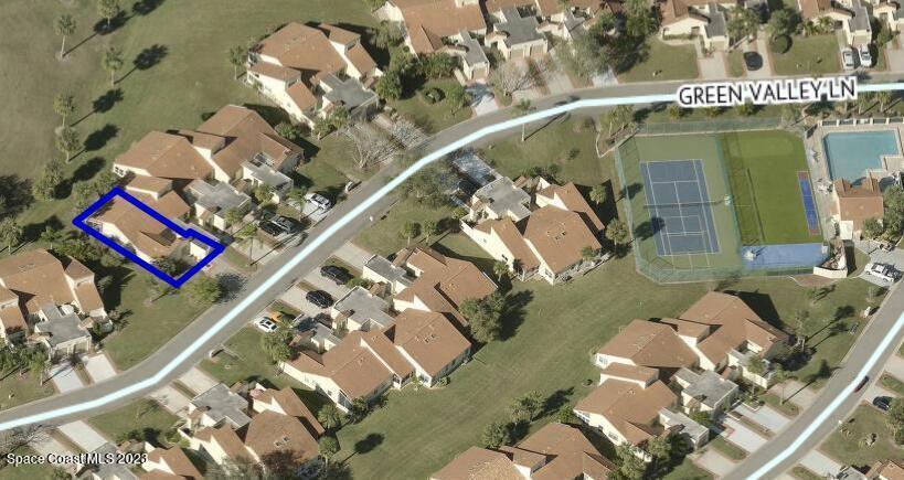 738 Green Valley Lane Melbourne, FL 32940 - Photo 32 of 40 an aerial view of a house