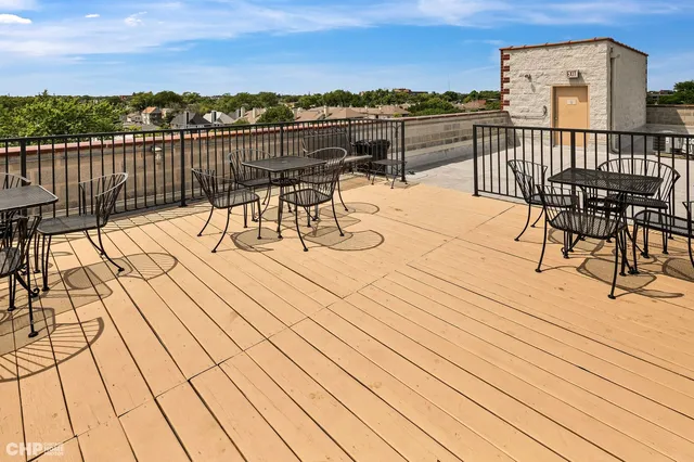 a view of a terrace with seating space