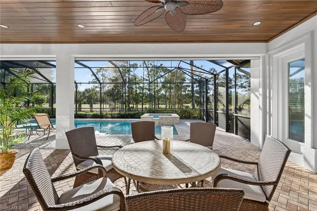 a outdoor view with a sitting space