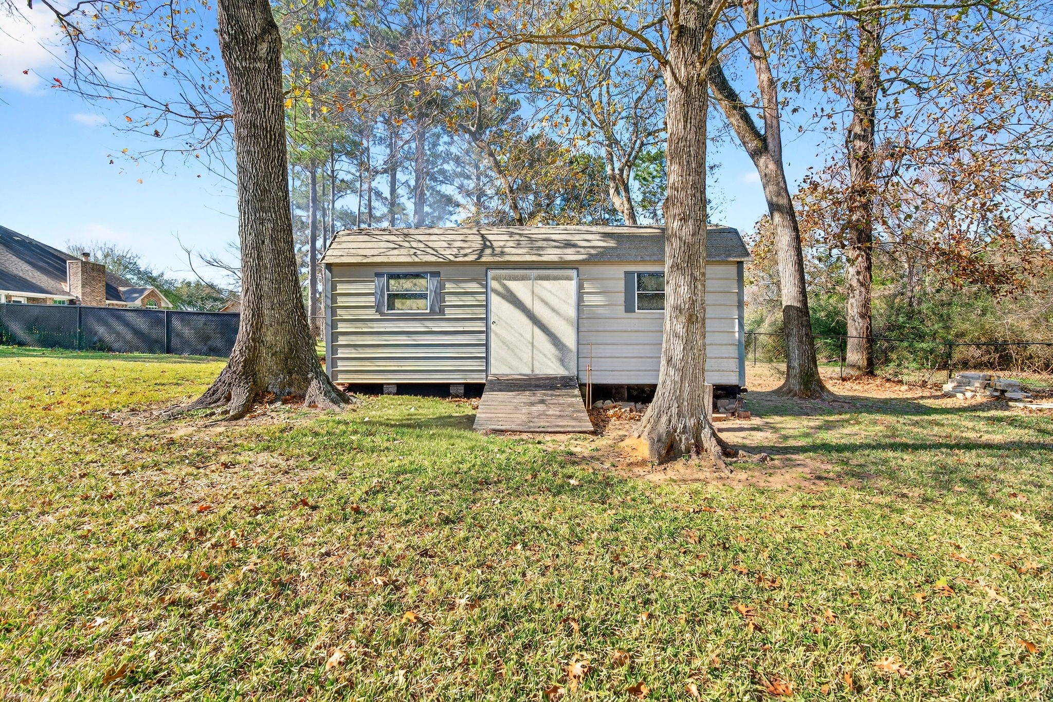23620 Spring Branch Trail Montgomery, TX 77316 - Photo 24 of 27 A rear storage shed stands ready for tools, toys, or projects.