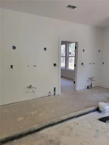 a view of a large window in a room