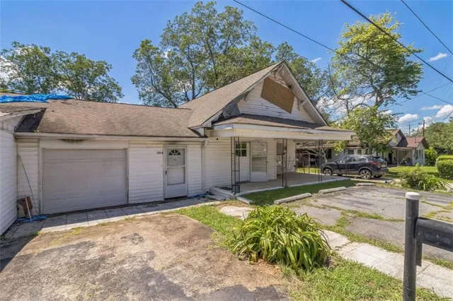 a view of a house with a patio