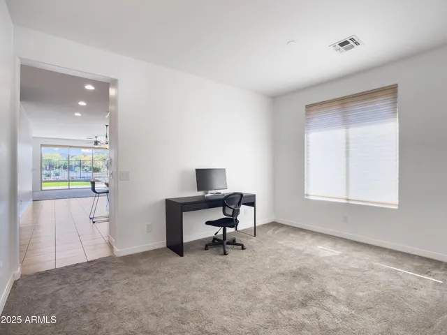 a view of workspace with a window