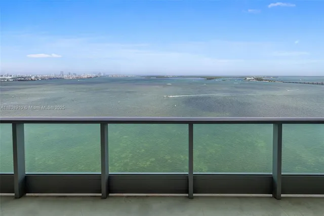 a view of an outdoor space and ocean view