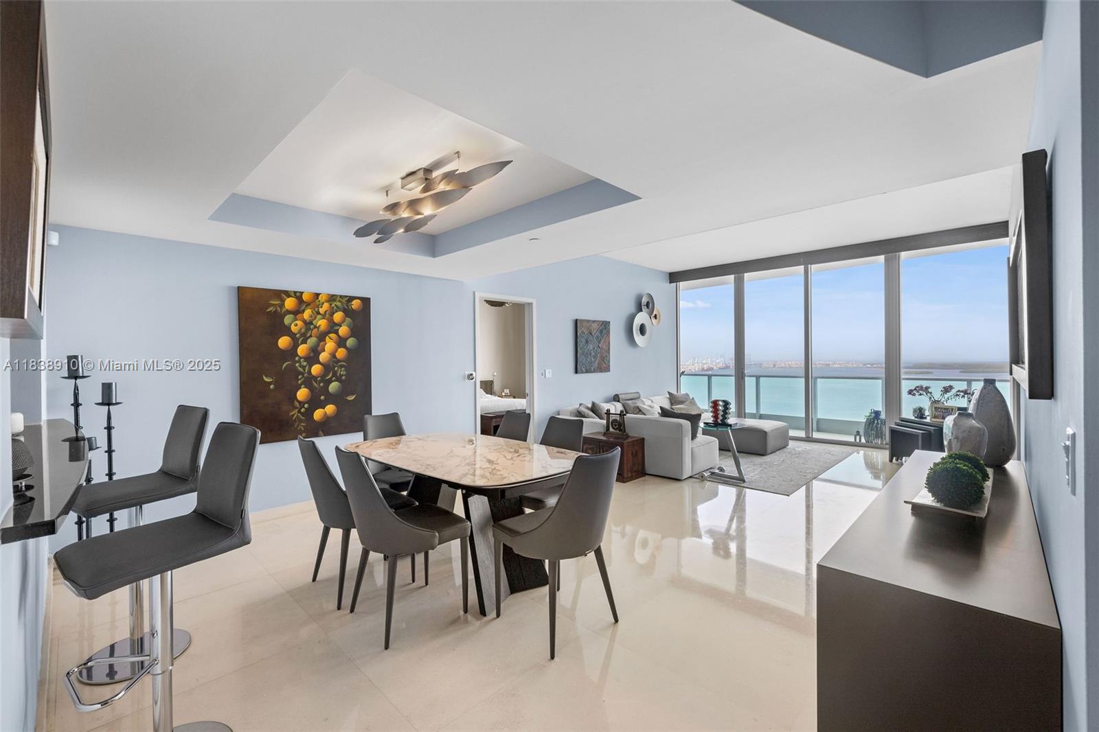 1331 Brickell Bay Drive, Unit 2909 Miami, FL 33131 - Photo 6 of 48 a view of a dining room with furniture window and outside view