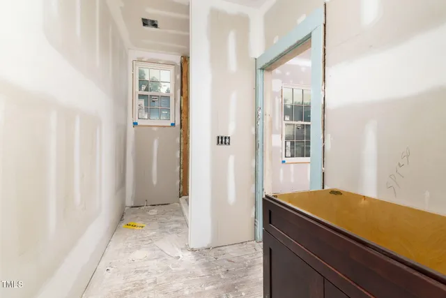 hallway with windows