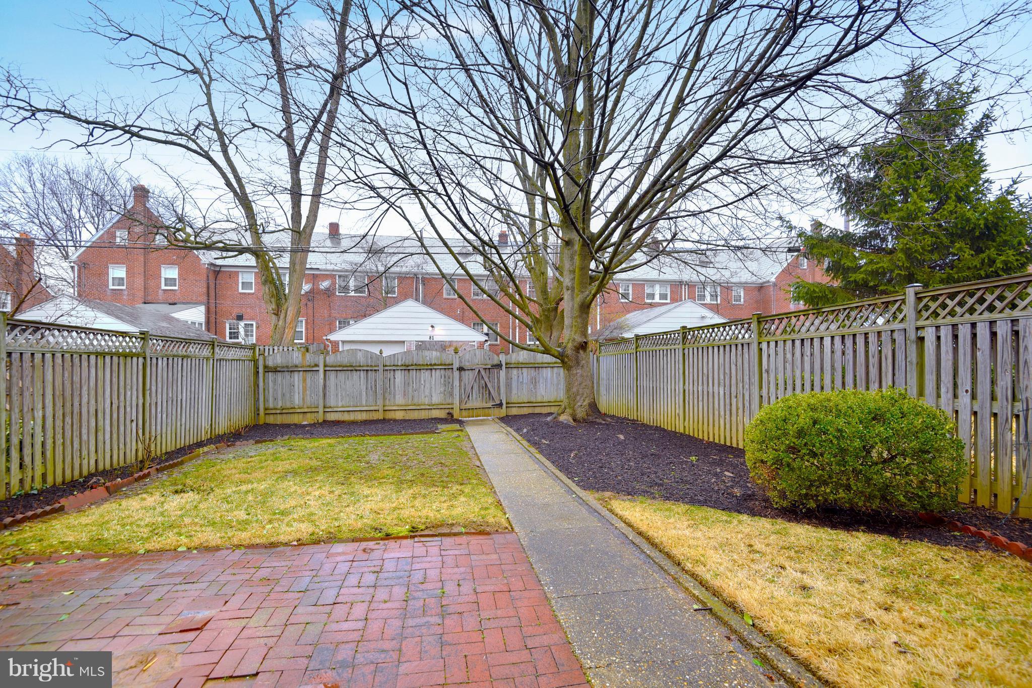 122 Hopkins Road Baltimore, MD 21212 - Photo 26 of 30 Rear Yard with Brick Patio