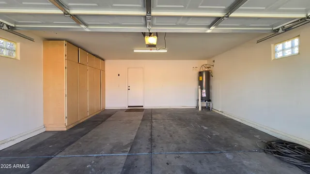 a view of a garage