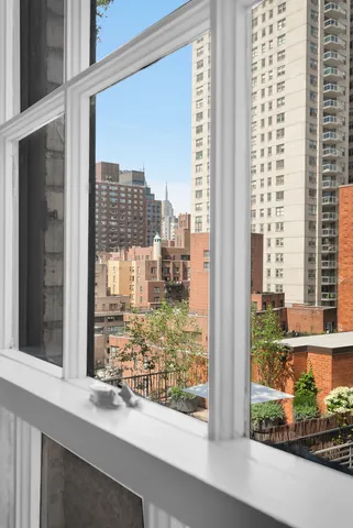 a view of a city from a window