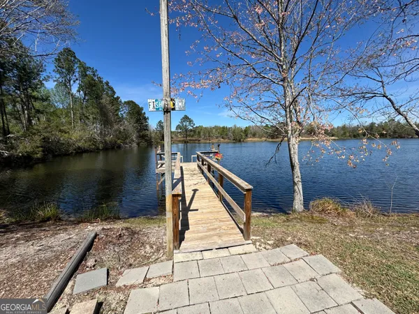 a view of a lake with a trees