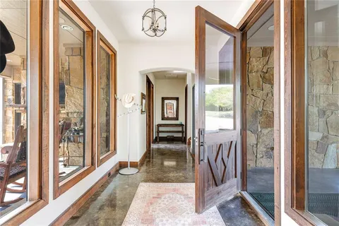 a view of a entryway door front of a house
