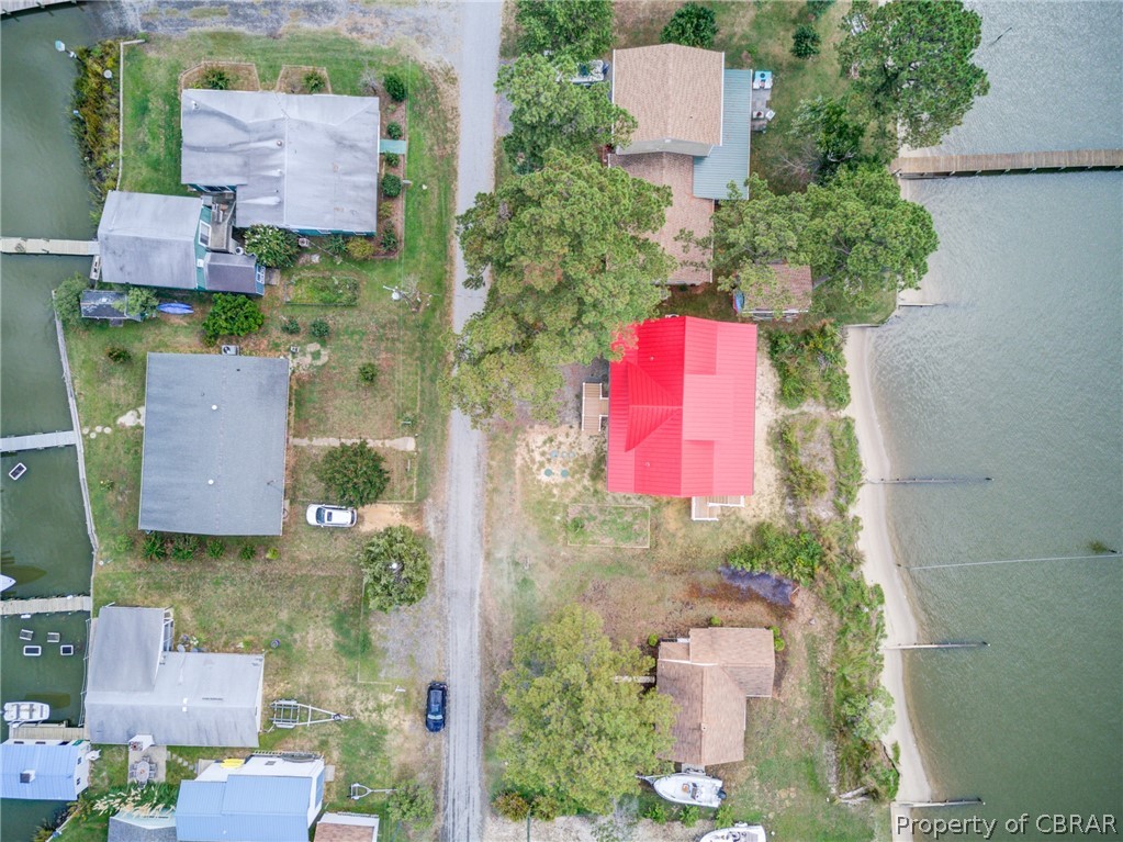 1237 Little Florida Road Farnham, VA 22460 - Photo 18 of 50 an aerial view of a house with a yard and garden