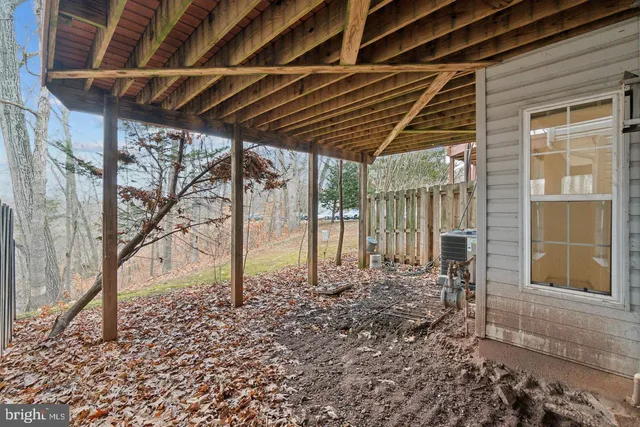 a view of a yard with trees
