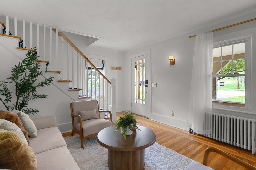 Front entry into living room