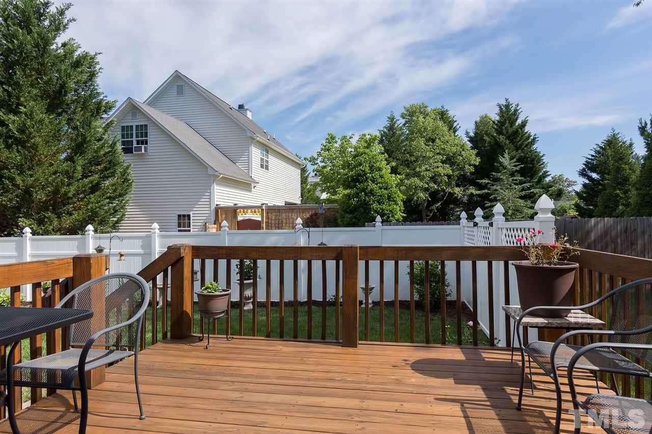 4401 Riverport Road Raleigh, NC 27616 - Photo 17 of 22 Freshly sealed deck is ready for your summertime BBQ parties! Very relaxing spot to enjoy the outdoors and landscaping.